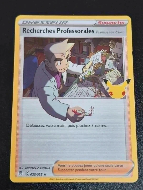 Carte Pokémon Recherches Professorales 023/025 – holo rare – Célébrations