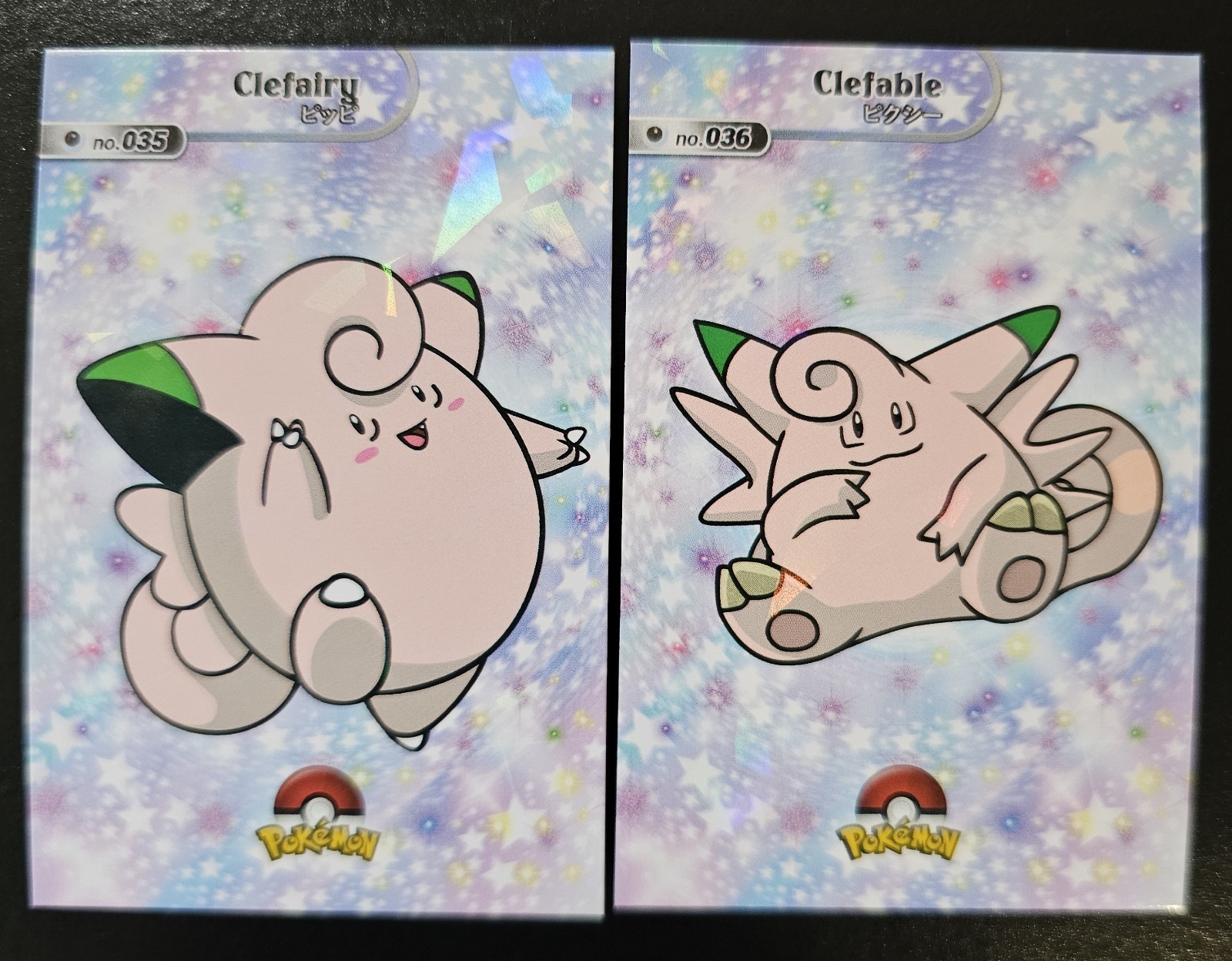 LOTTO CLEFAIRY X CLEFABLE - DATABASE CARTE POKEMON SHINY KANTO CCG