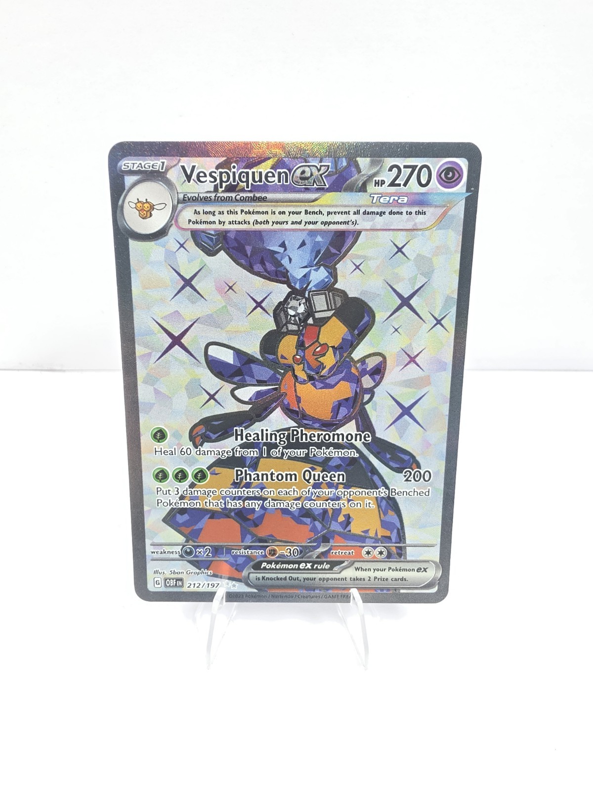 Pokémon TCG - Vespiqueen EX - 212/197 - Obsidian Flames - Full Art - Ultra Rare 