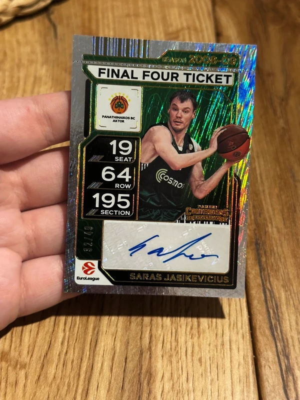 Sarunas Jasikevicius Final Four Ticket Auto /49 Panini Contenders Euroleague