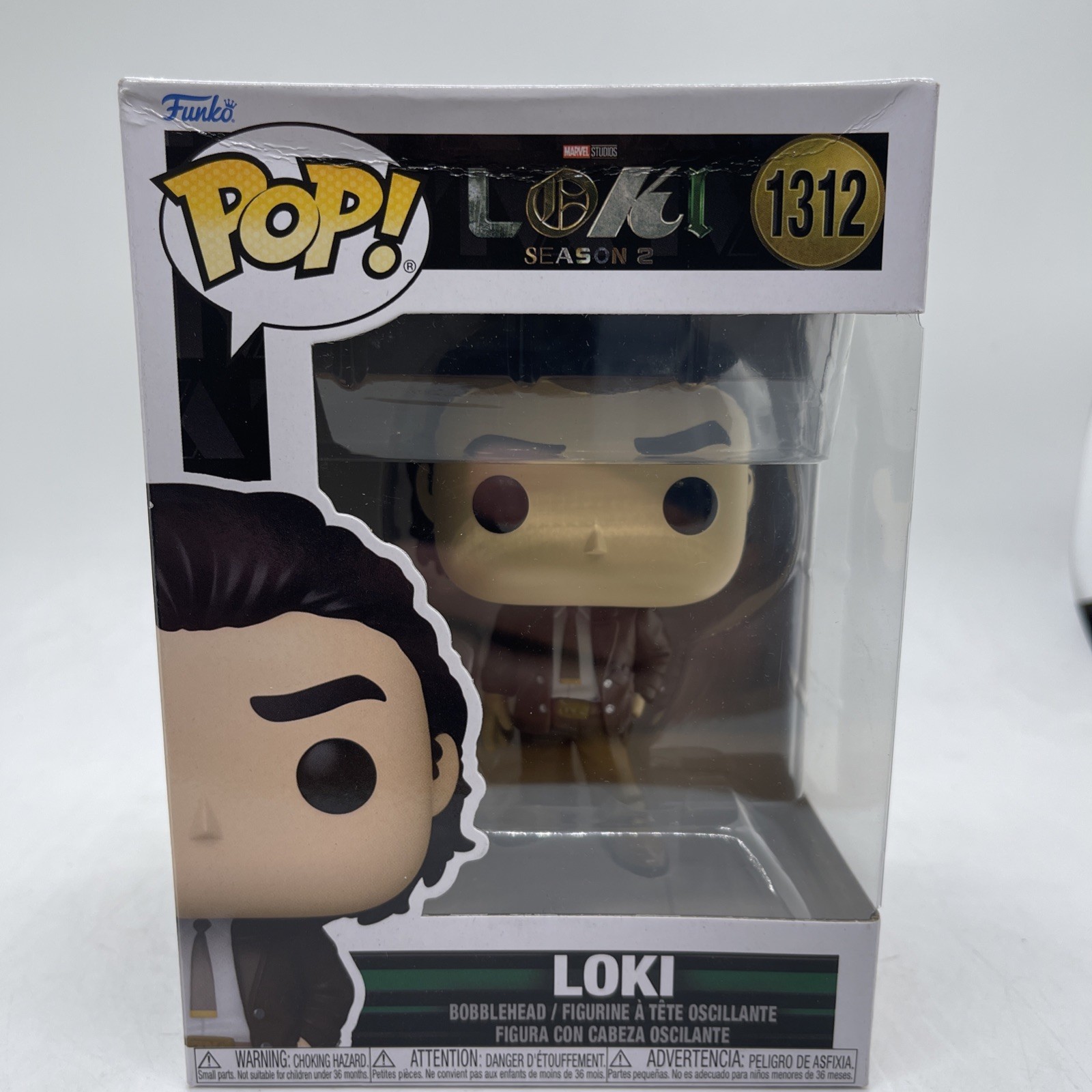 Funko Pop! Marvel Loki Stagione 2 Loki #1312 Bobblehead Vinile NUOVO Scatola Danneggiata