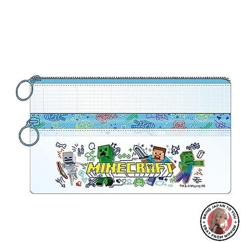 K Company Minecraft Clear Double Zipper Pouch (collezione) H110 x L200 x P20 mm