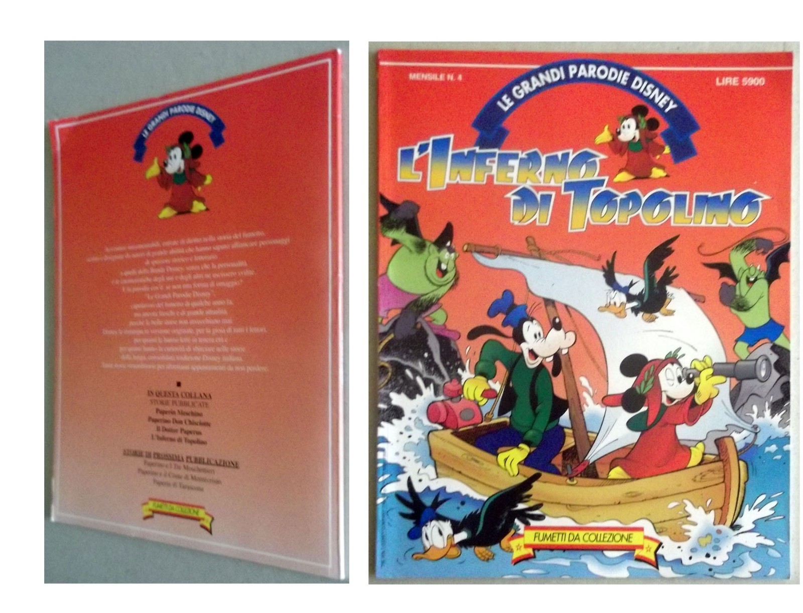 Le Grandi Parodie Disney 4 L'Inferno di Topolino 1992 Brossura Guido Martina