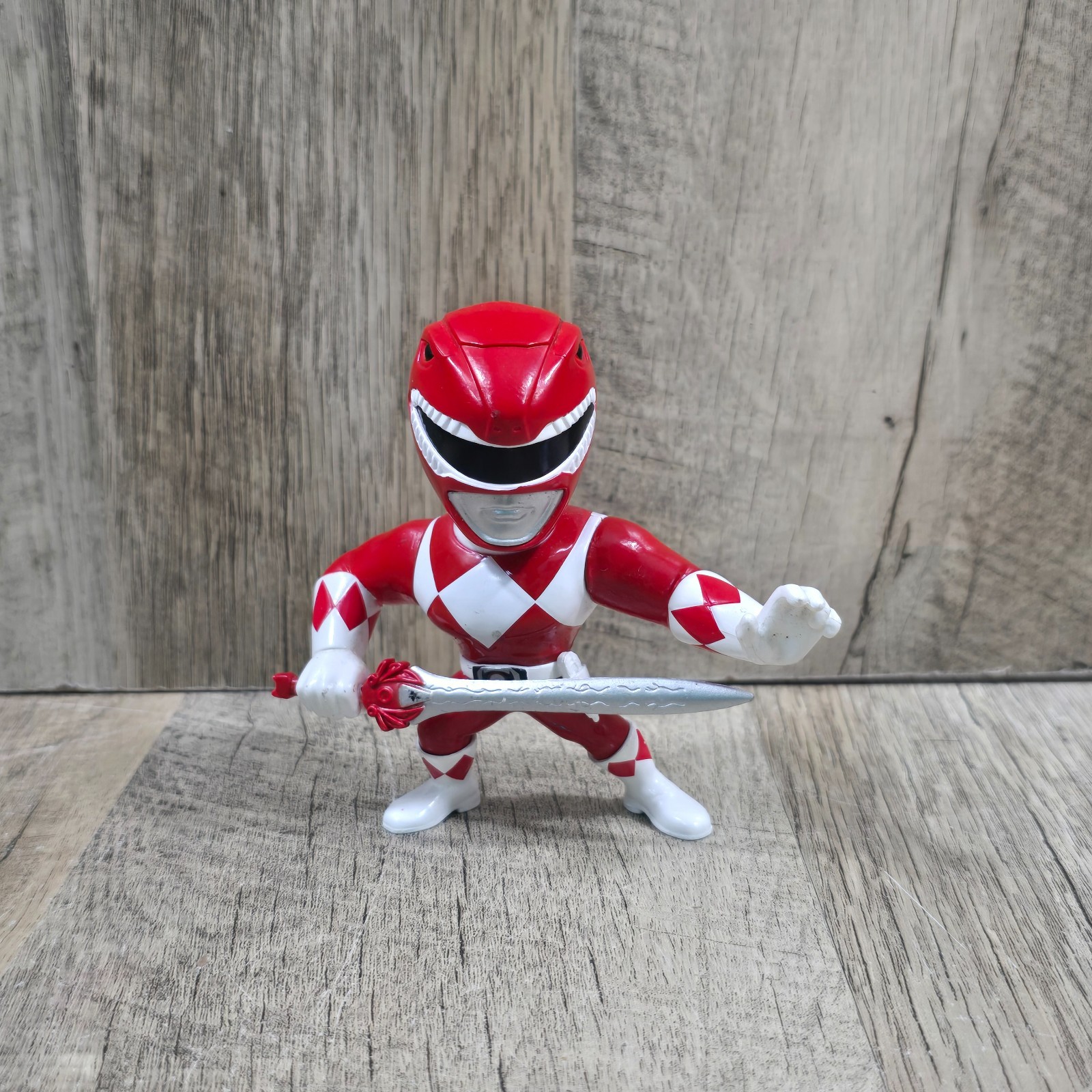 Modellino Power Rangers Mighty Morphin Metalfigs Red Ranger con spada pressofuso da 4 pollici
