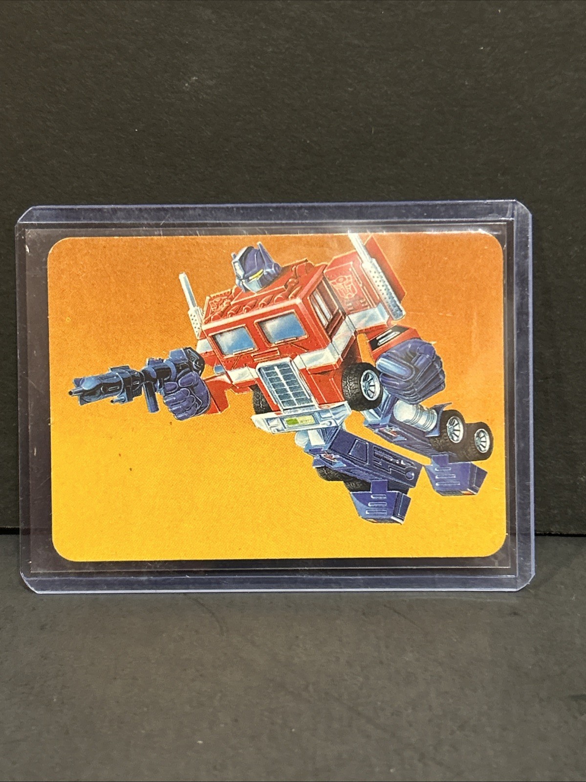 1985 Milton Bradley Transformers Card 1 Optimus Prime Hasbro RC Peter Cullen RIP