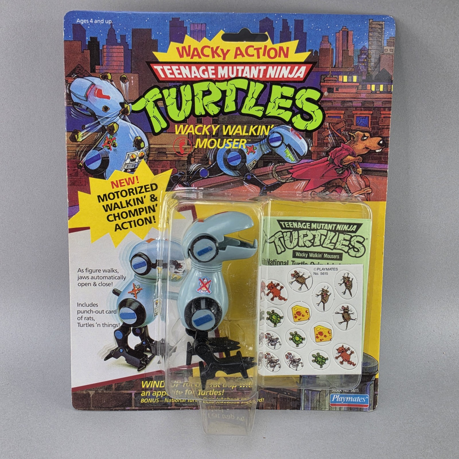 Wacky Walkin Mouser Teenage Mutant Ninja Turtles Wacky Action TMNT 1989 MOC NICE