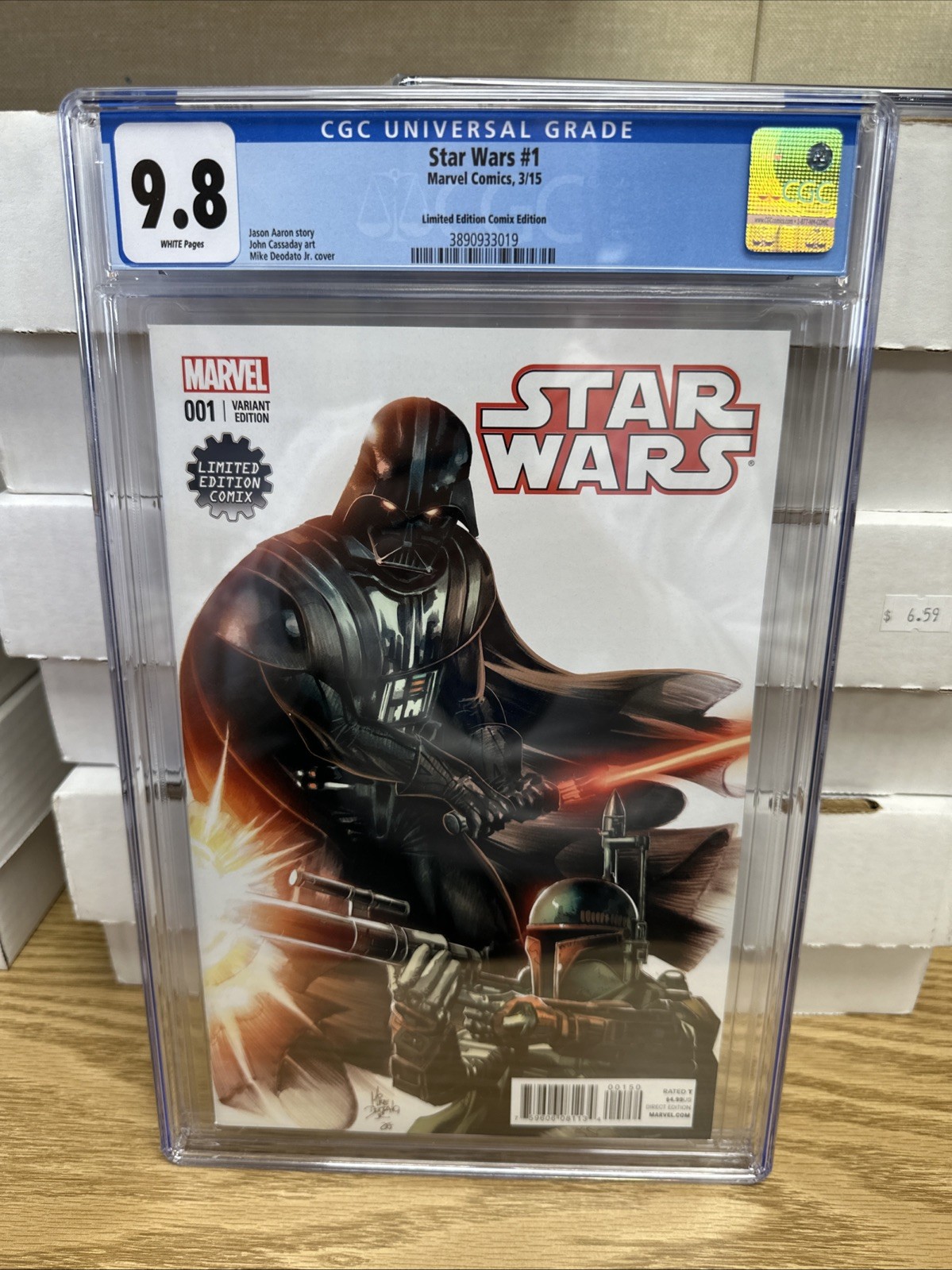 Star Wars #1 Marvel Variant Limited Edition CGC 9.8 Darth Vader Boba Fett