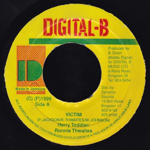 Harry Toddler / Ronnie Thwaites - Victim (7") (Very Good Plus (VG+)) - 285884317