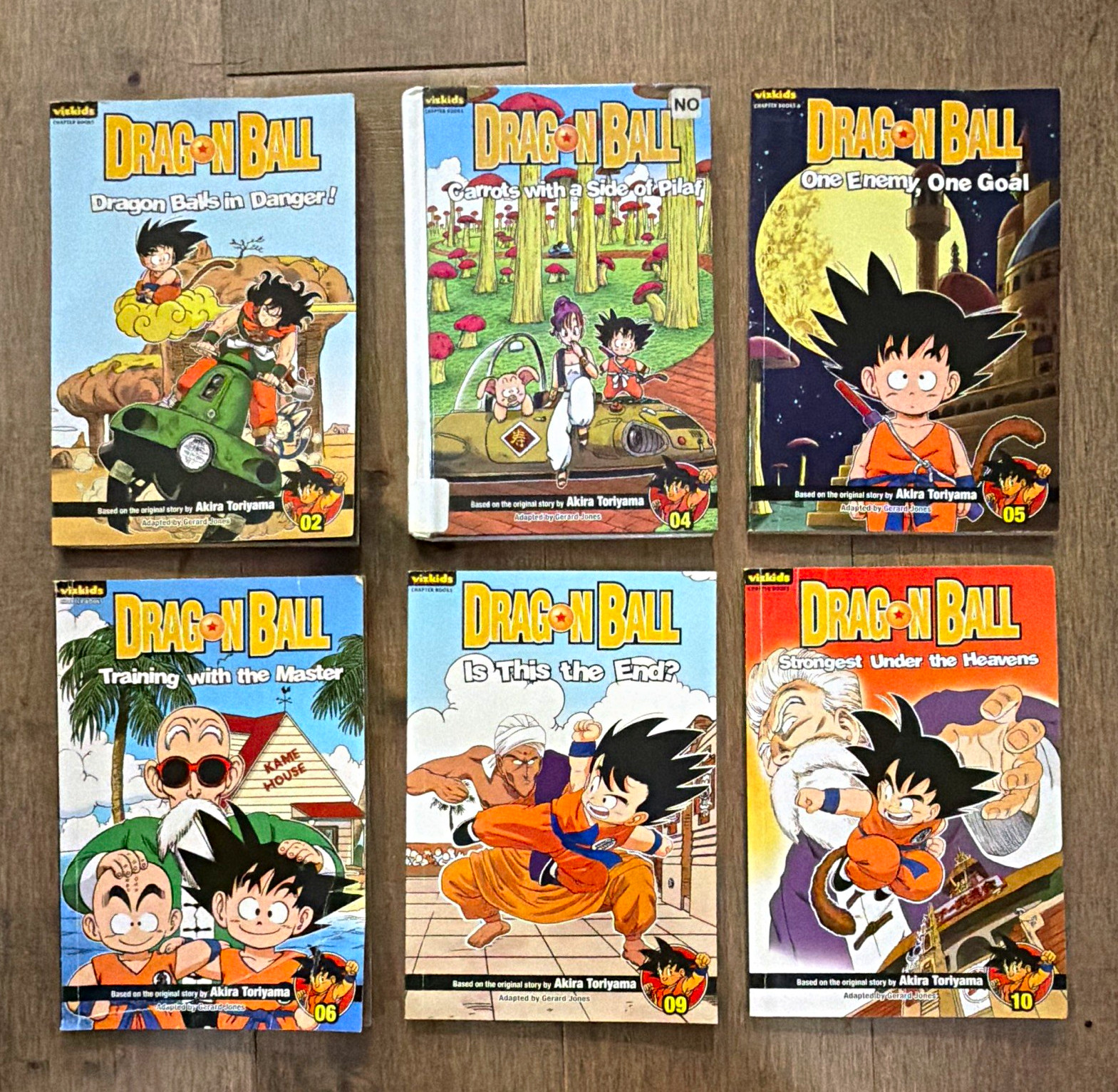 Dragon Ball Capitolo Libri Lotto di 6: Vol 2 4 5 6 9 10 Inglese