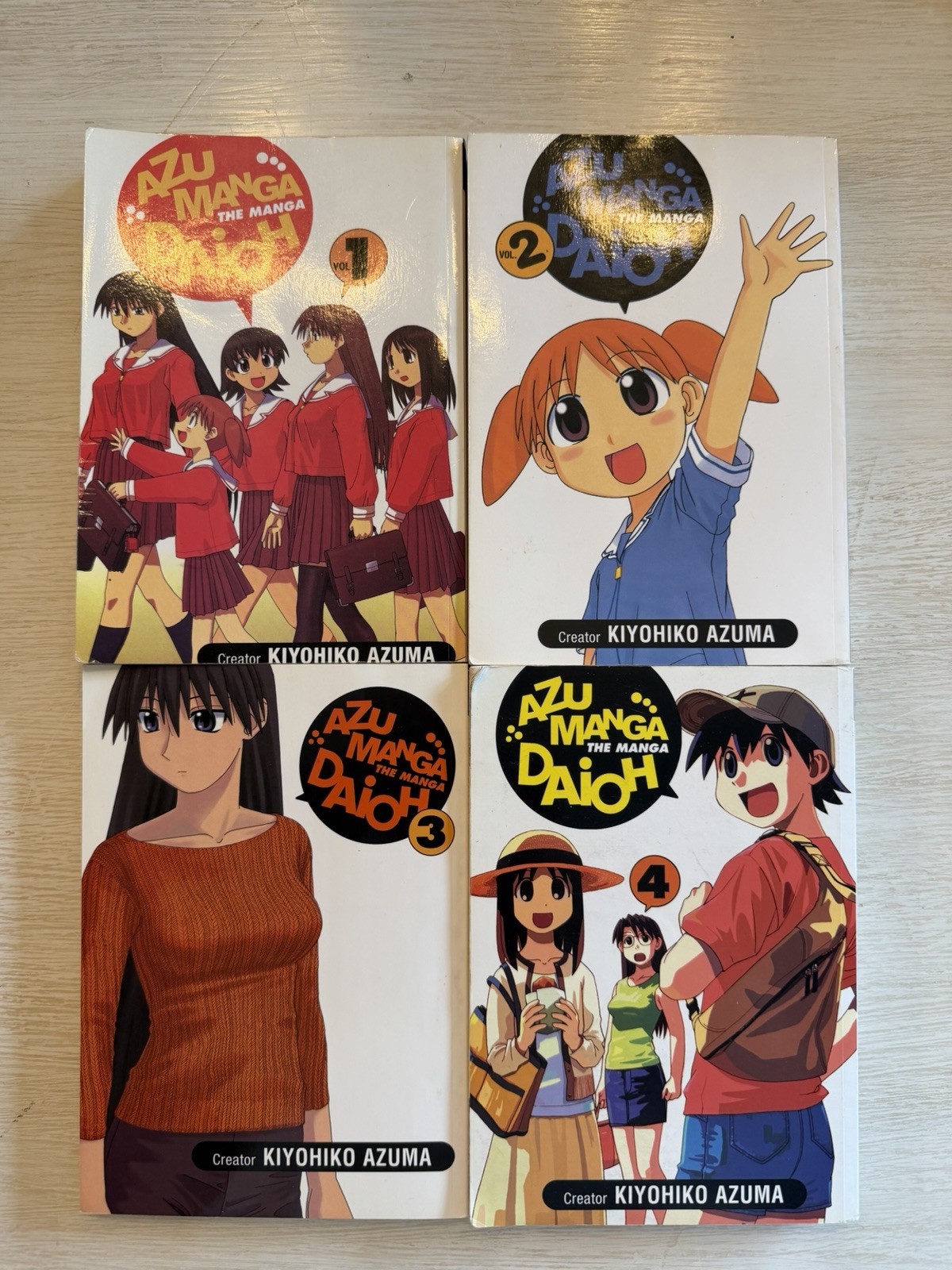 azumanga daioh manga inglese volumi 1-4 usato in ottime condizioni