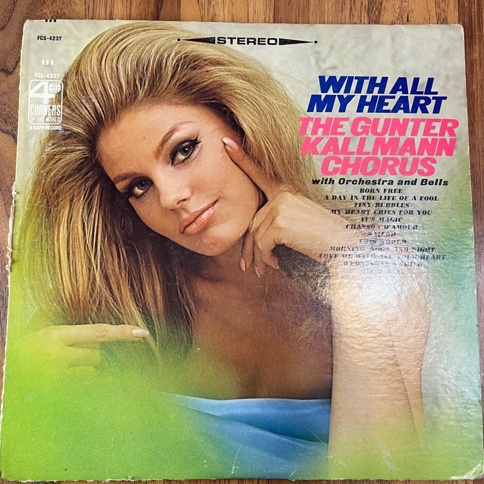 Gunter Kallmann Chorus With All My Heart LP 12" 1967 4 Corners FCS-4237 Stereo