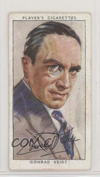1938 Player's Film Stars Series 3 Tobacco Conrad Veidt #49 yj7
