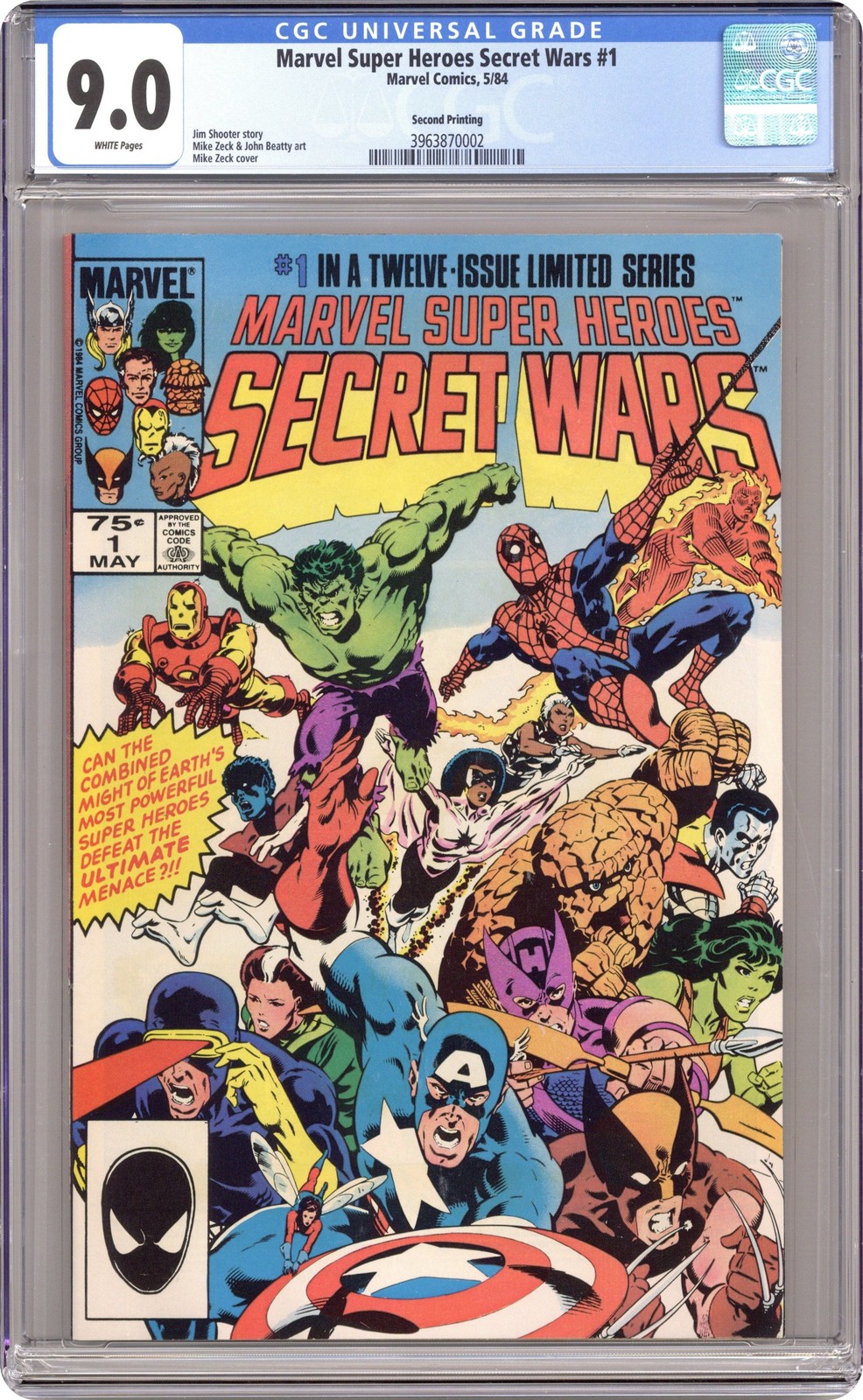 Marvel Super Heroes Secret Wars Reprint #1 CGC 9.0 1984 3963870002