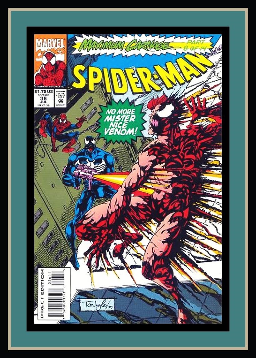 Spider-Man #36-1993 fn/vf 7.0 Maximum Carnage Venom Black Cat Iron Fist