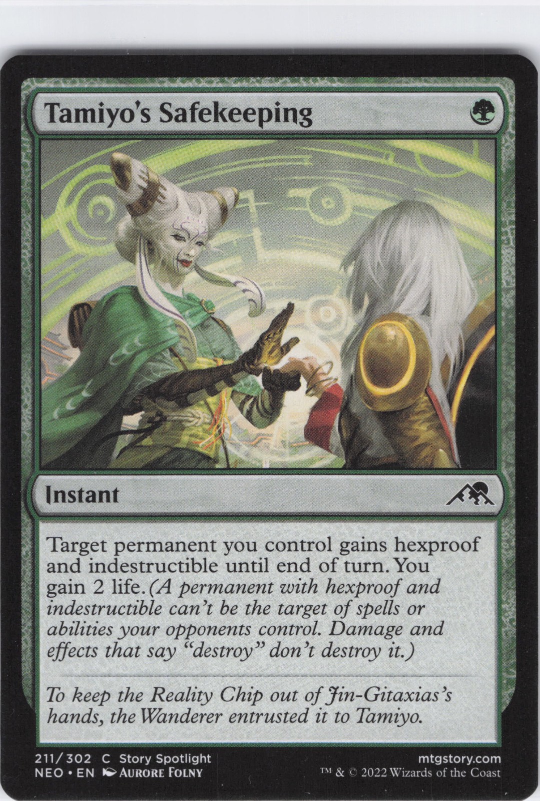 Tamiyo's Safekeeping #211 Kamigawa: Neon Dynasty regolare comune
