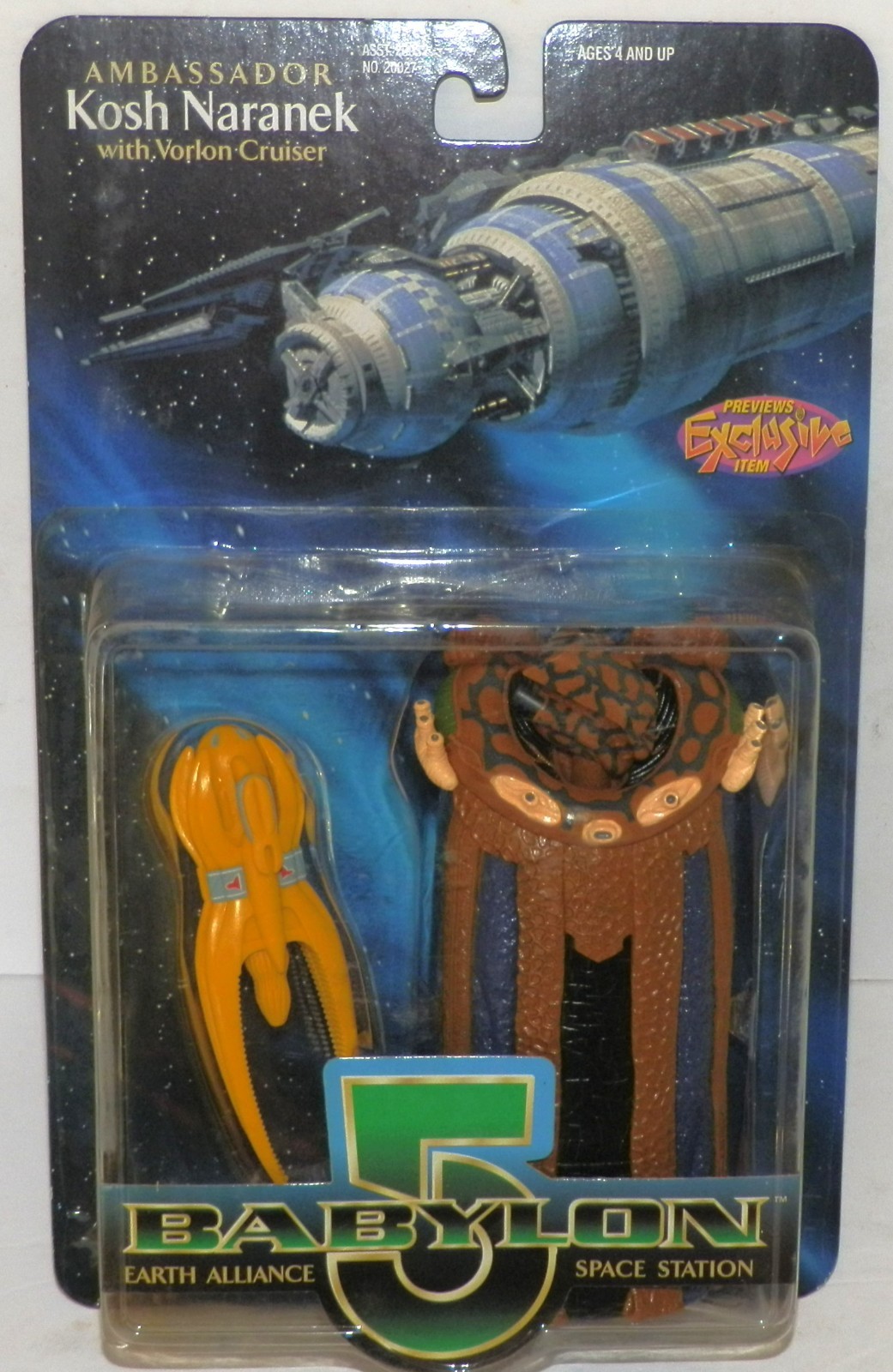 BABYLON 5 VORLON Ambassador KOSH NARANEK con Cruiser SPEDIZIONE FIGURINA MOC NUOVO 1997 VINTAGE