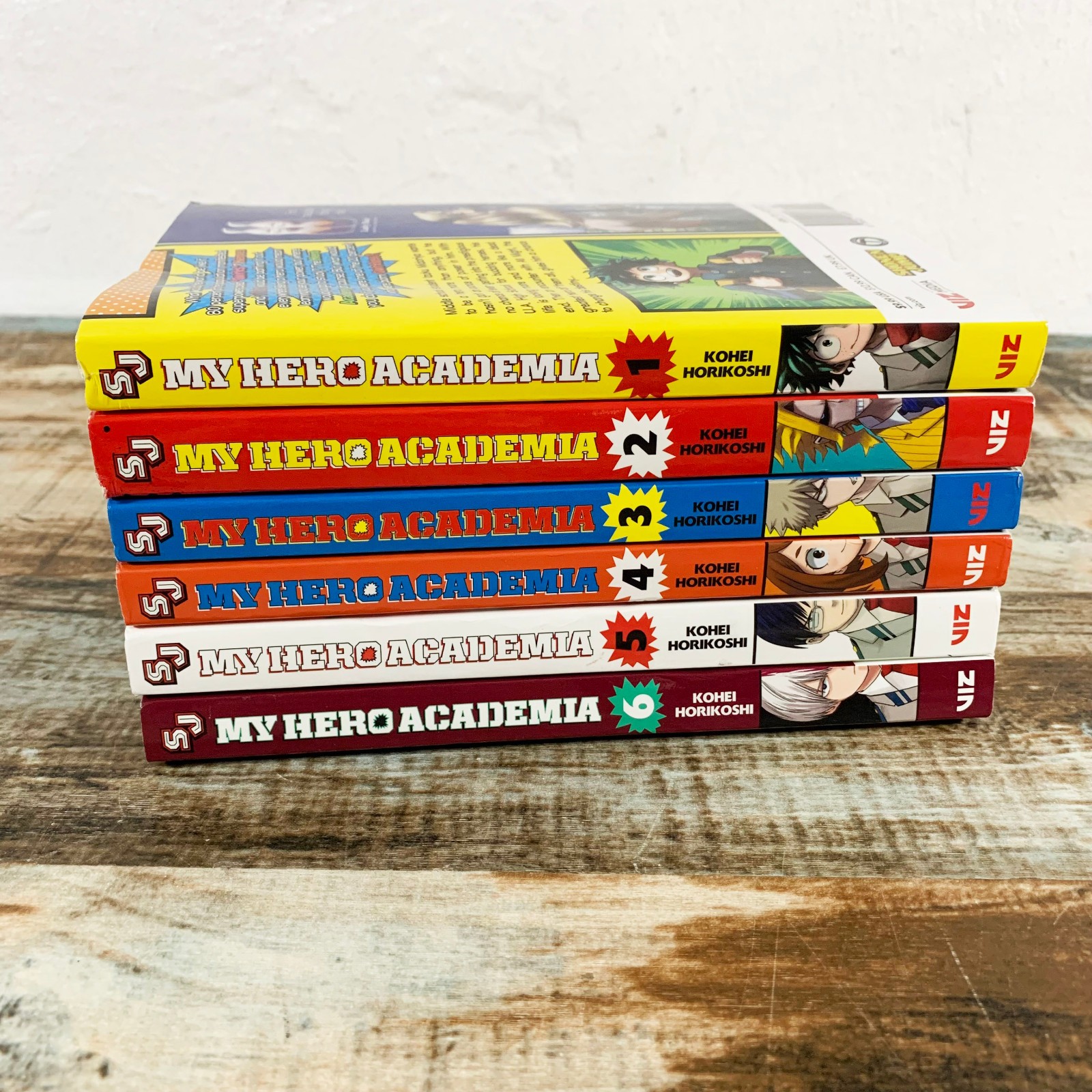Lotto 1-6 manga volumi My Hero Academia - Kohei Horikoshi - inglese VIZ