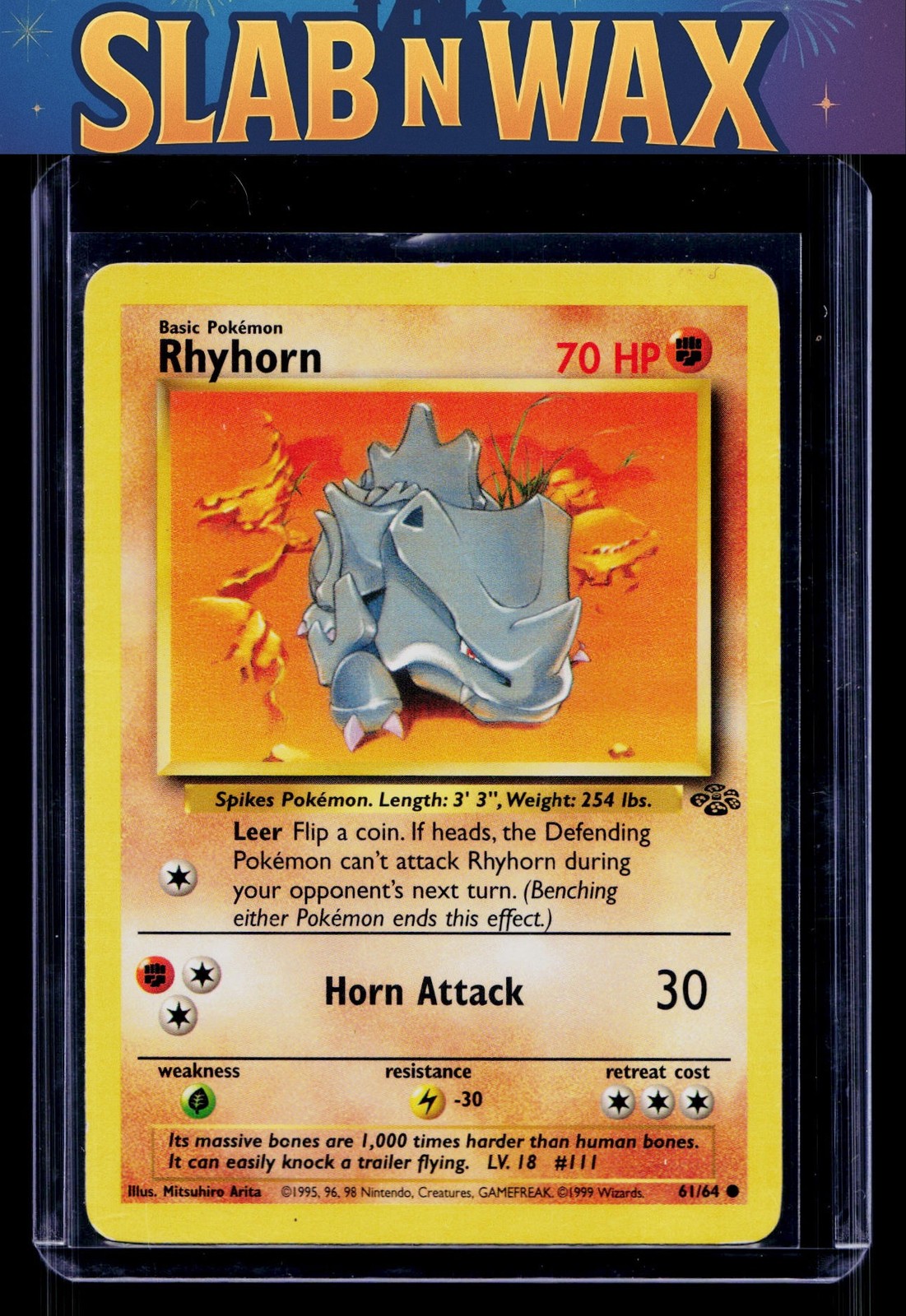 Pokemon tcg Jungle Rhyhorn #61/64 Common