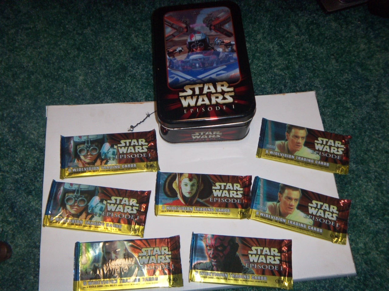 Carte STAR WARS Episodio 1 Tin 1999 Topps Widevision Podracer 7 confezioni