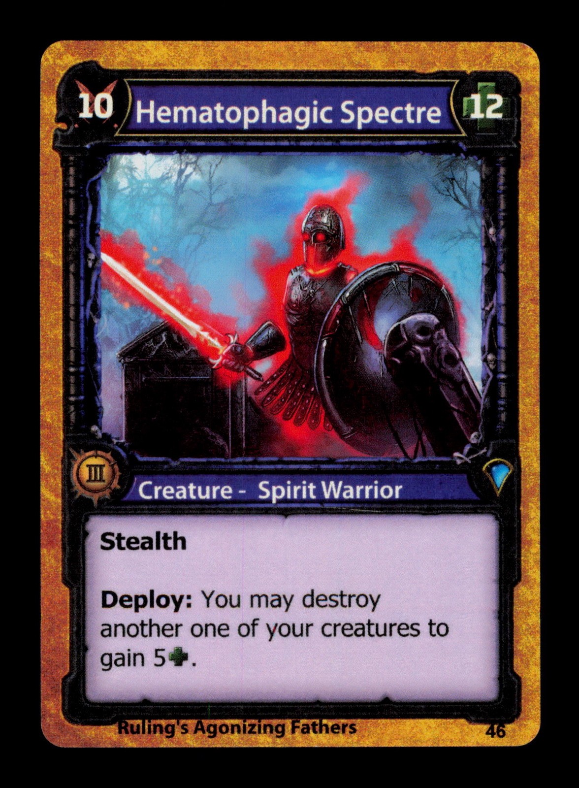 Carta collezionabile Hematophagic Spectre Yellow Solforge Fusion Spirit Warrior TC