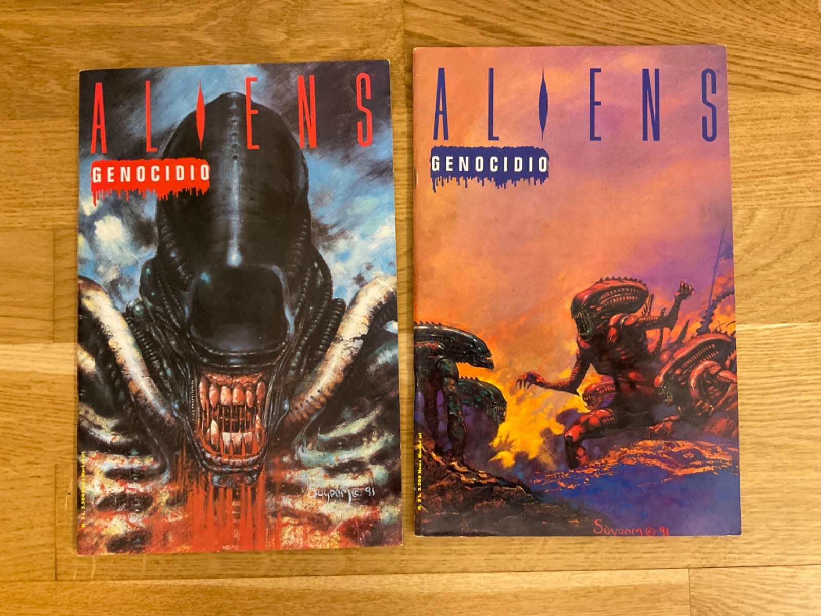 ALIENS GENOCIDIO 1 E 2 - 1993 NEWS MARKET SRL - OTTIMO - TIPO MARVEL