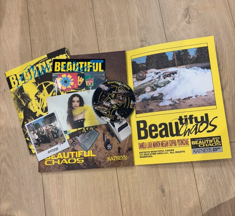 Beautiful chaos album! +cd, daniela photo, katseye groepfotocard,stickers