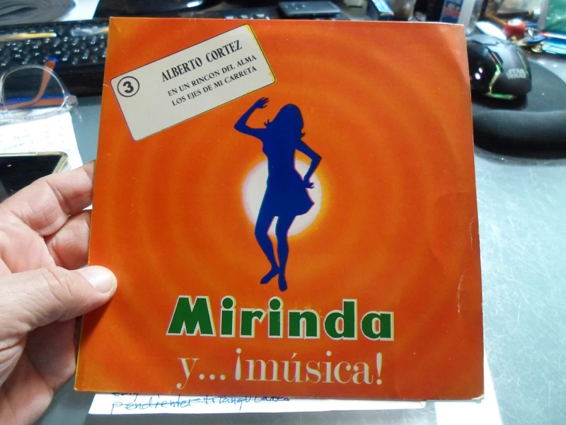 Disco de vinilo single de Mirinda Alberto Cortez