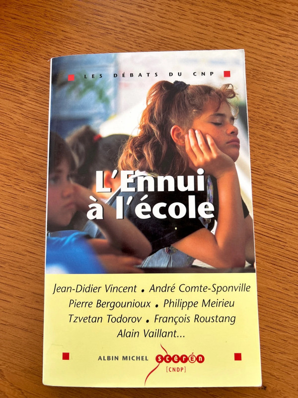 Livre l’ennui à l’école