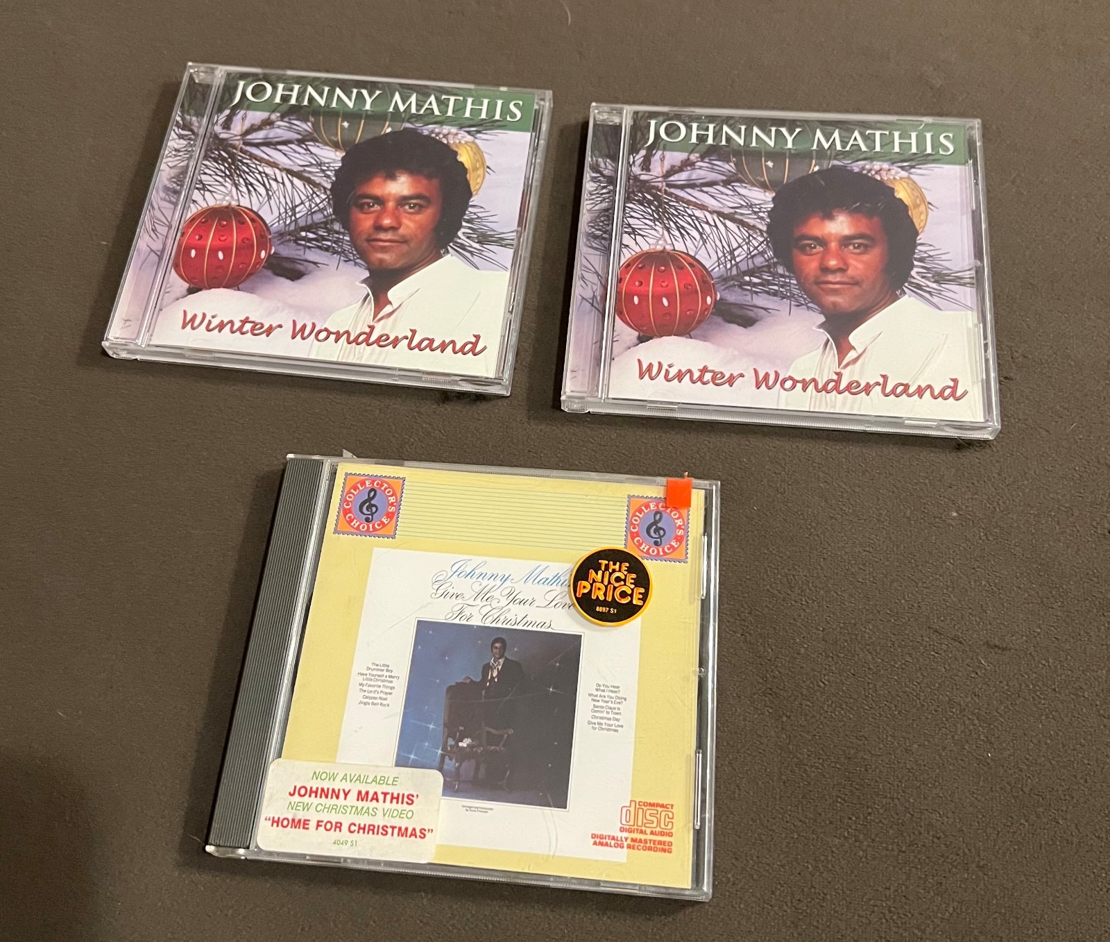 Johnny Mathis CD Lot Christmas 3 CD's  Winter Wonderland (2)  Give Me Your Love