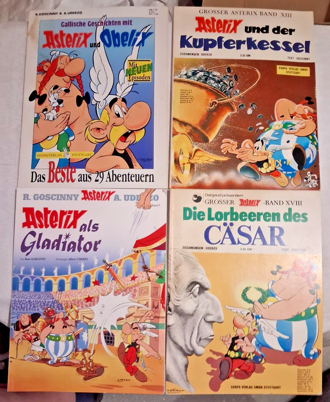 4 quaderni fumetti, Asterix e Obelix, diversi, buone condizioni