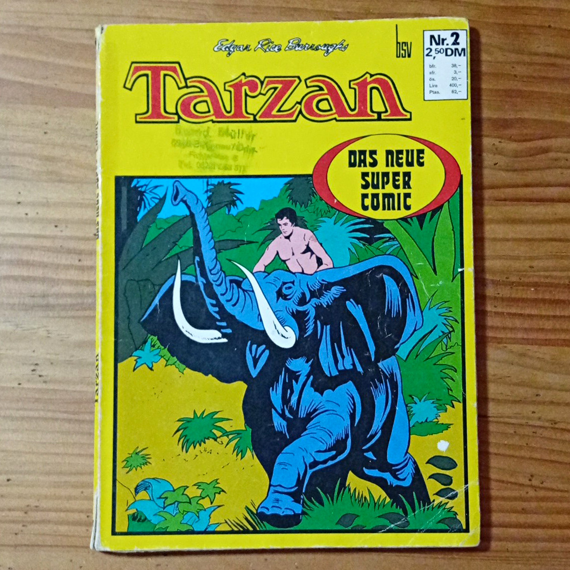bsv tarzan il nuovo super fumetto n.2 fumetto edgar rice burroughs
