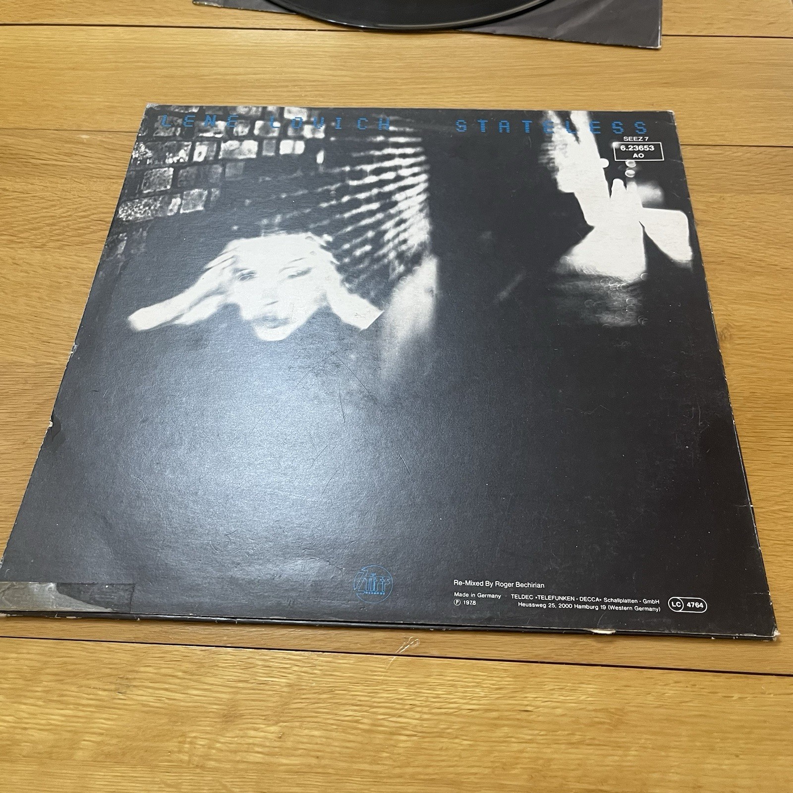Lene Lovich Stateless Vinyl LP German Press Stiff 6.23 653 New Wave VG/G