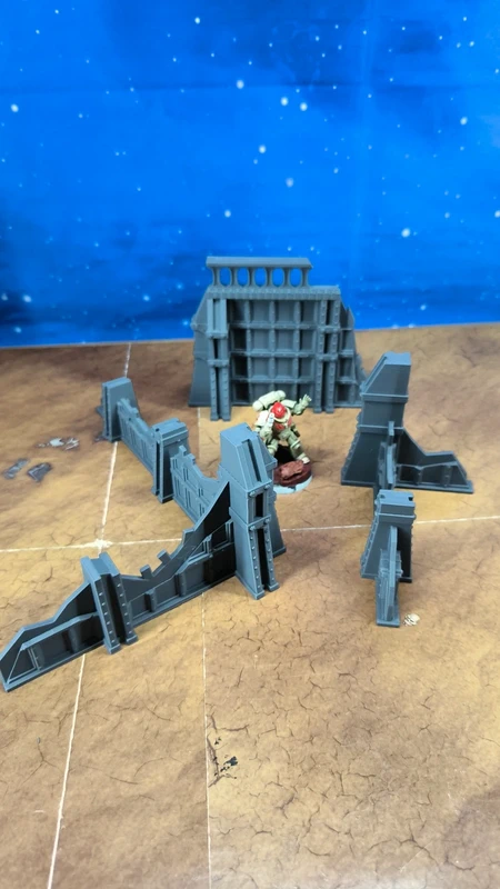 Décors murs en ruines wargame forge city warhammer 40k