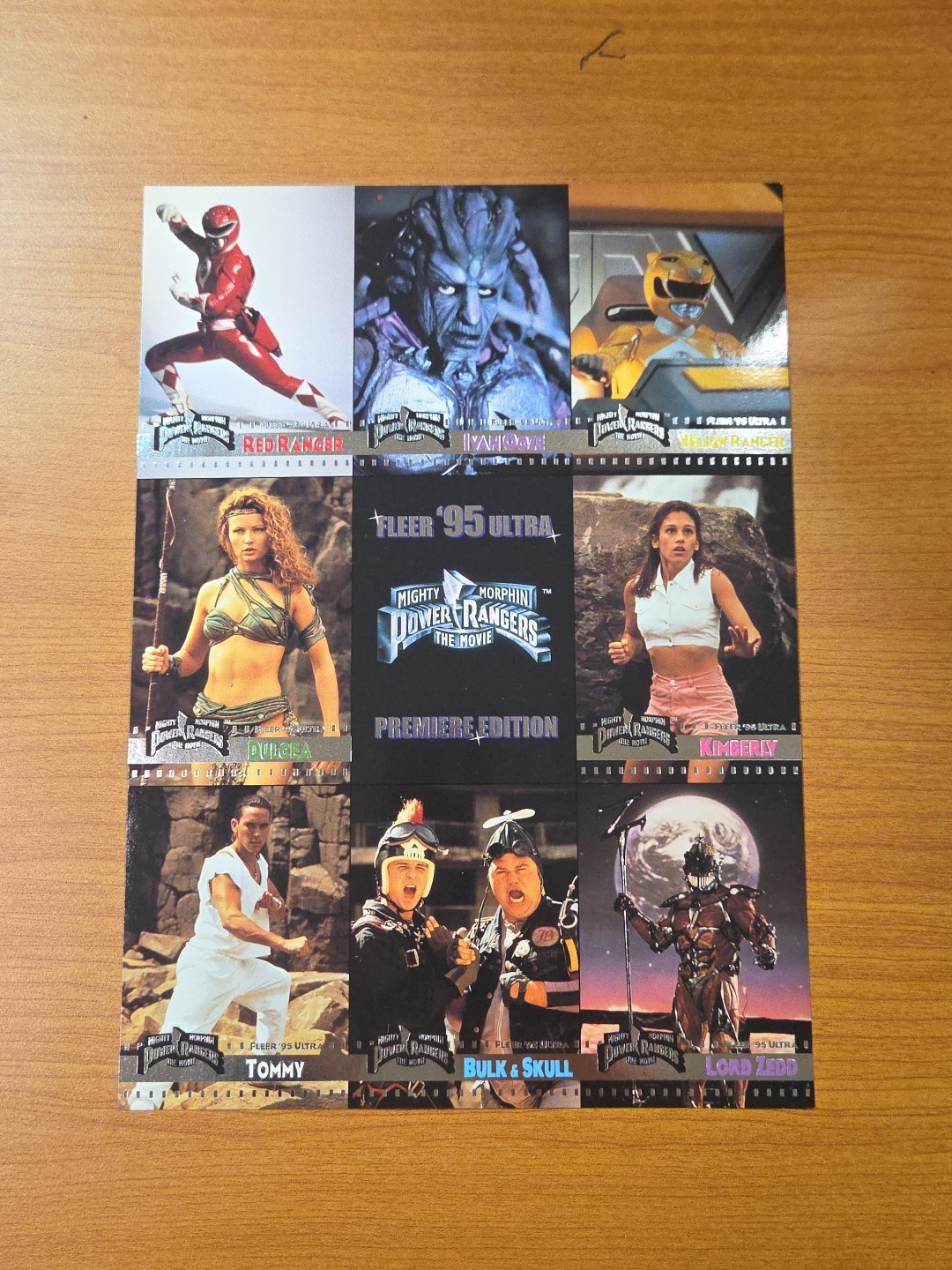 1995 Fleer Ultra Mighty Morphin Power Rangers Premiere Edition Promo Sheet- 0807