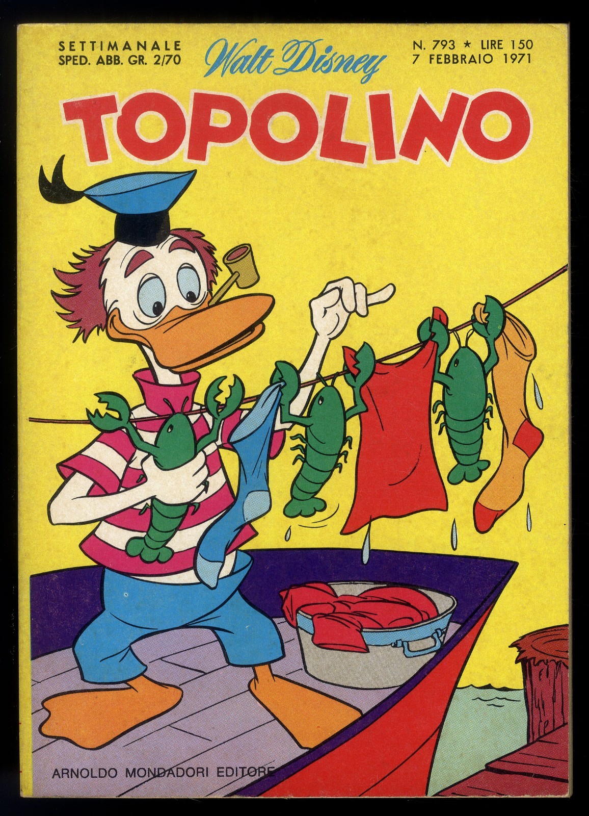 TOPOLINO N° 793 - 7 FEBBRAIO 1971 - CON BOLLINI - CONDIZIONE OTTIMO / EDICOLA