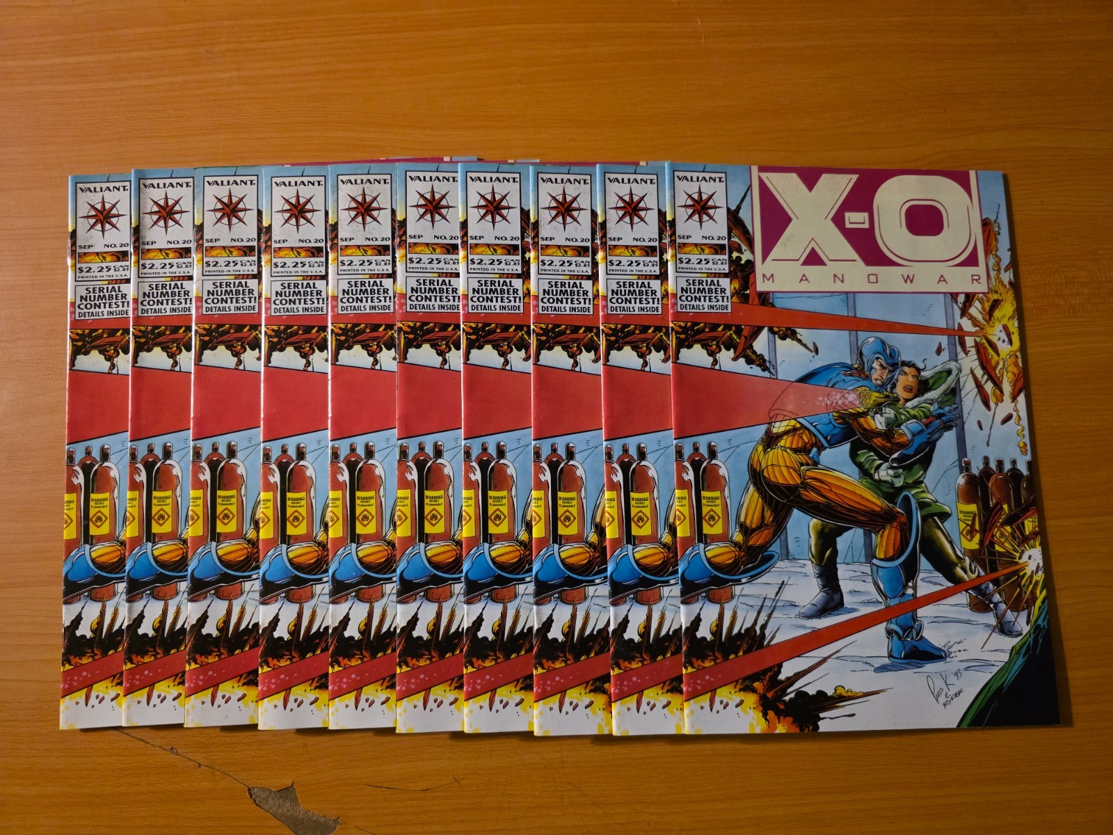 Lotto all'ingrosso di 10x X-O Manowar #20 ~ quasi nuovi quasi nuovi ~ 1993 Valiant Comics