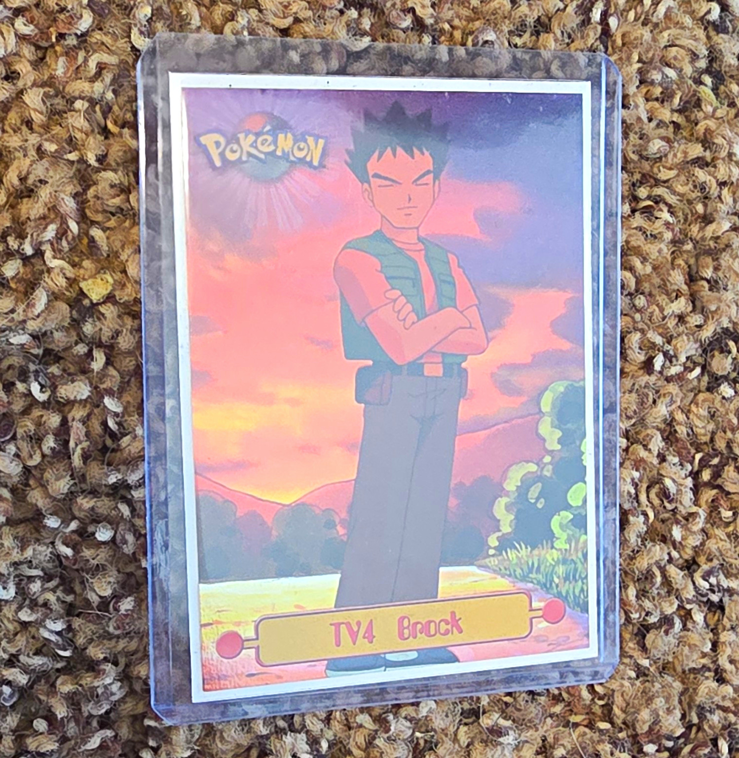 Carta Topps Pokémon Edizione Animazione TV #TV4 Brock Card Inglese 1999 Foil