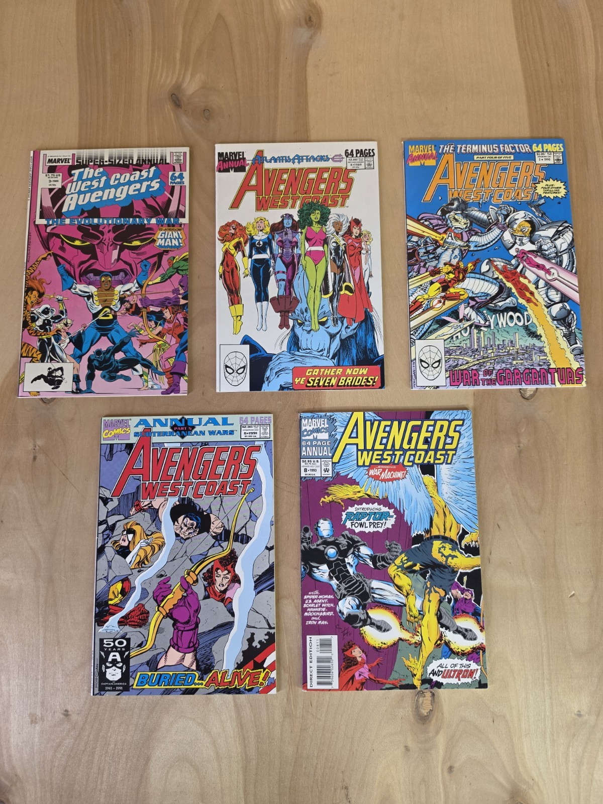 Lotto annuale West Coast Avengers 3,4,5,6,8