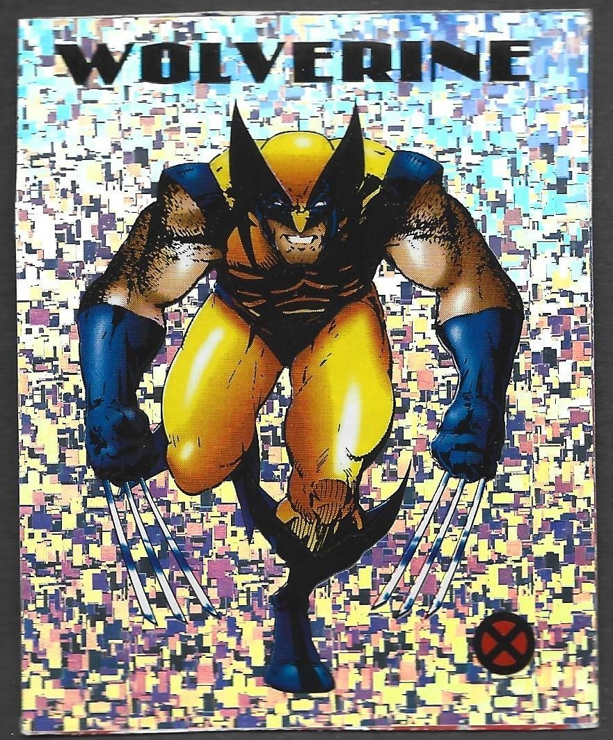 1996 UK Sugar Puffs Cereal X-Men WOLVERINE Card White Back Varietà