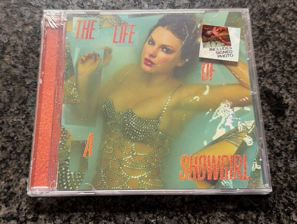 Taylor Swift The Life of a Showgirl CD + Hand Signed Photo 2 #2 Sealed
