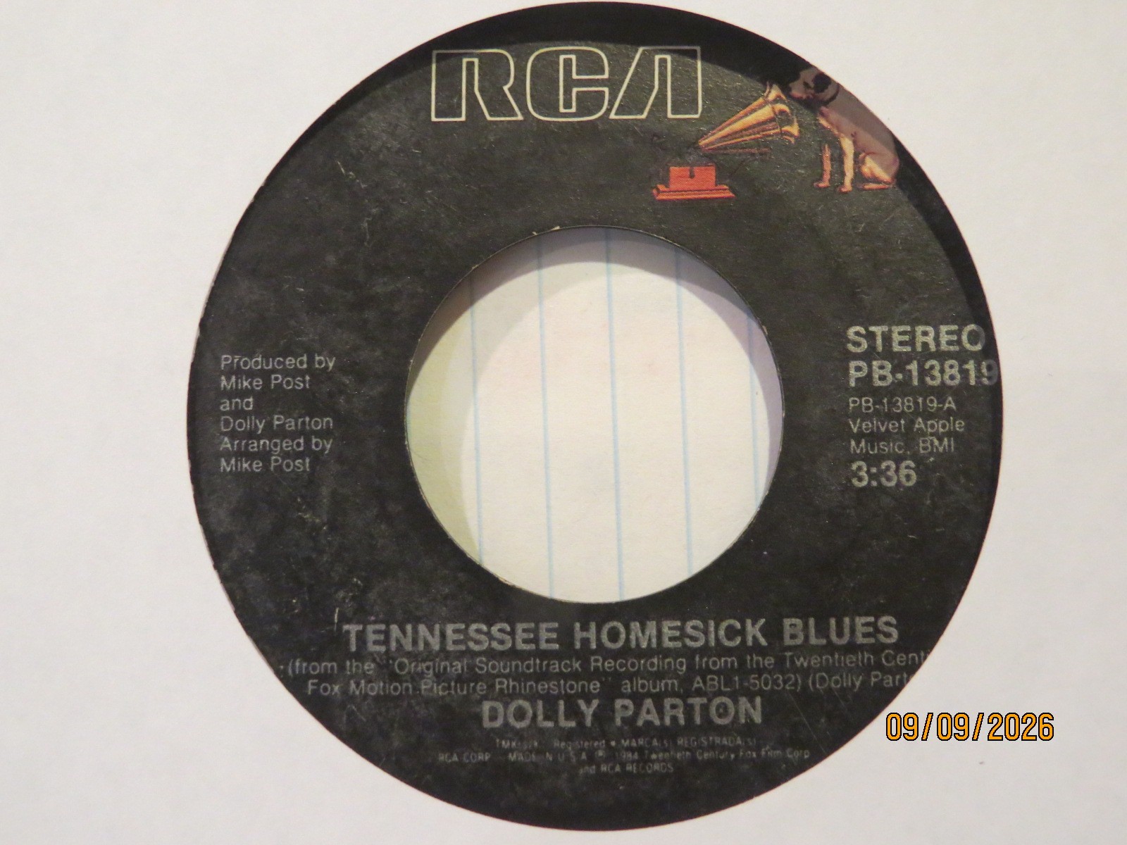 DOLLY PARTON " TENN HOMESICK BLUES/BUTTERFLIES " 45 rpm 7 "  RD  VG+