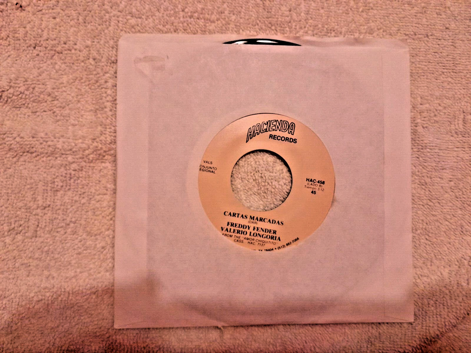 VALERIO LONGORIA/ F. FENDER   CARTAS MARCADAS   7'' VINYL