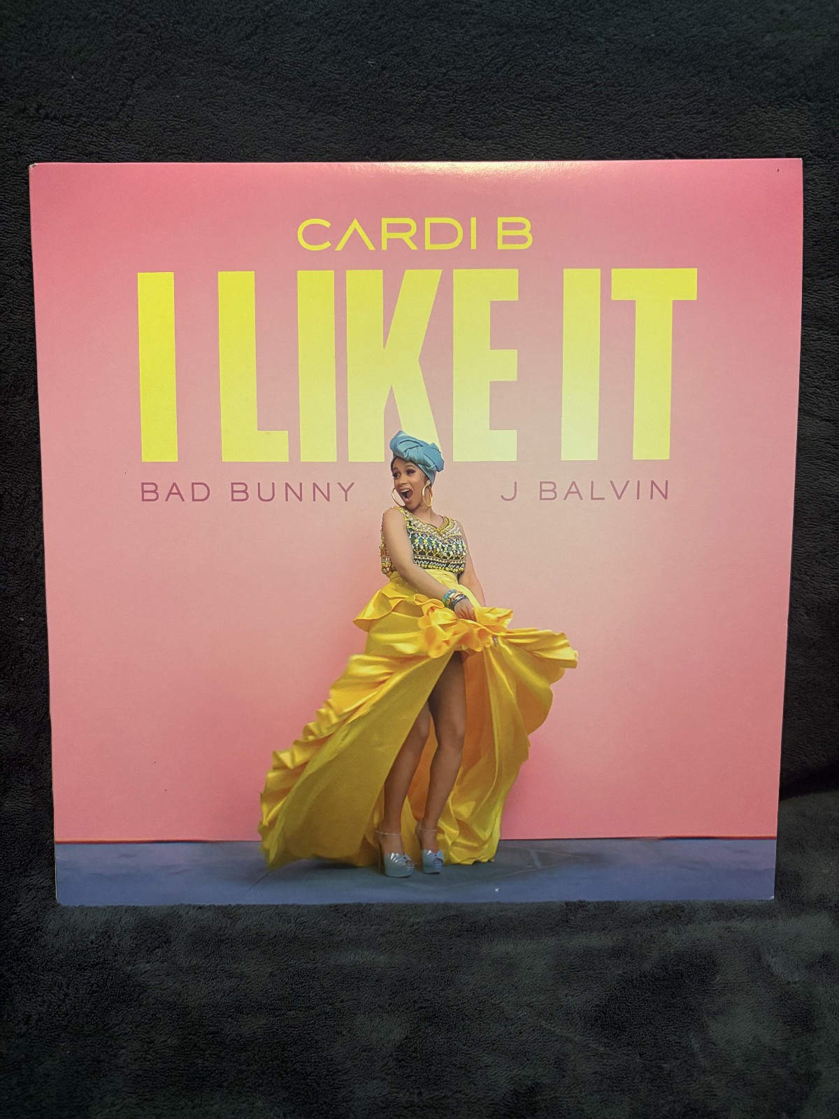 Cardi B - I Like It Vinyl LP BLACK Limited Edition Bad Bunny J Balvin NM/VG+