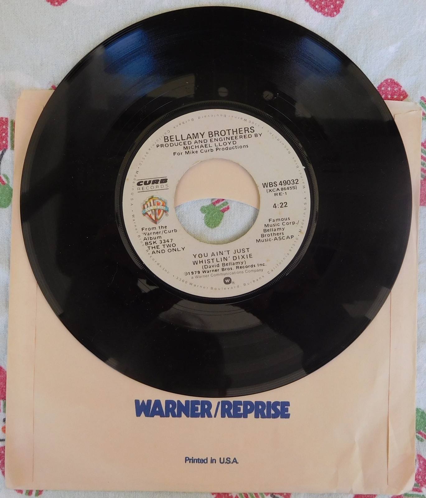 Bellamy Brothers 45 RPM Record-You Ain't Just Whistlin' Dixie