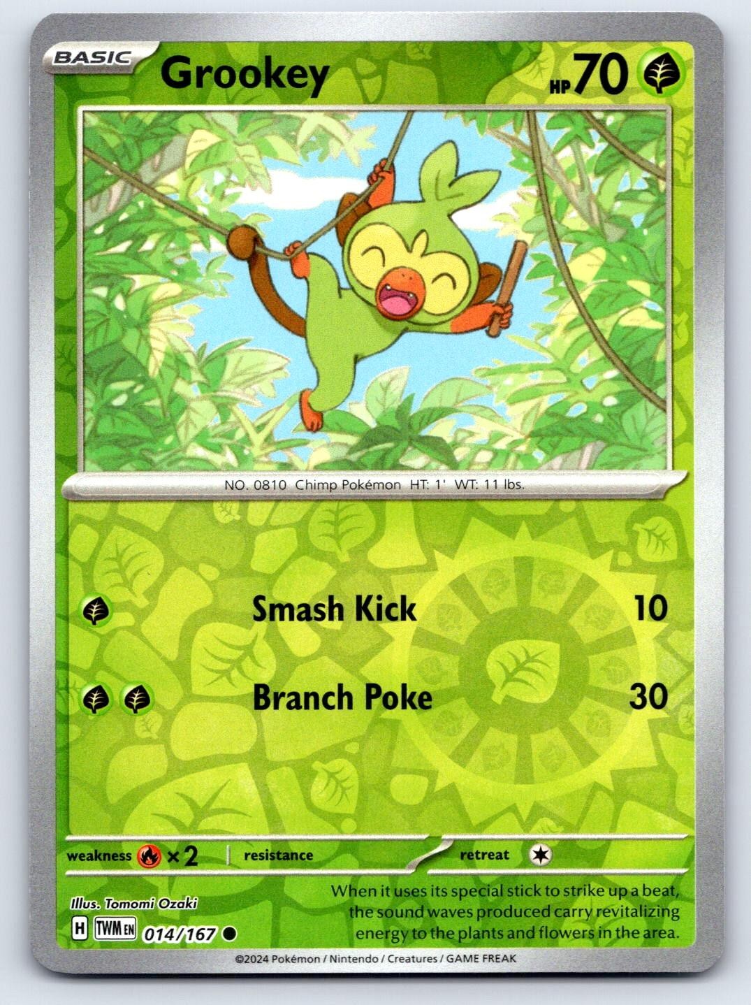 Grookey 014/167 Maschera Crepuscolare Comune Pokemon Reverse Holo Near Mint