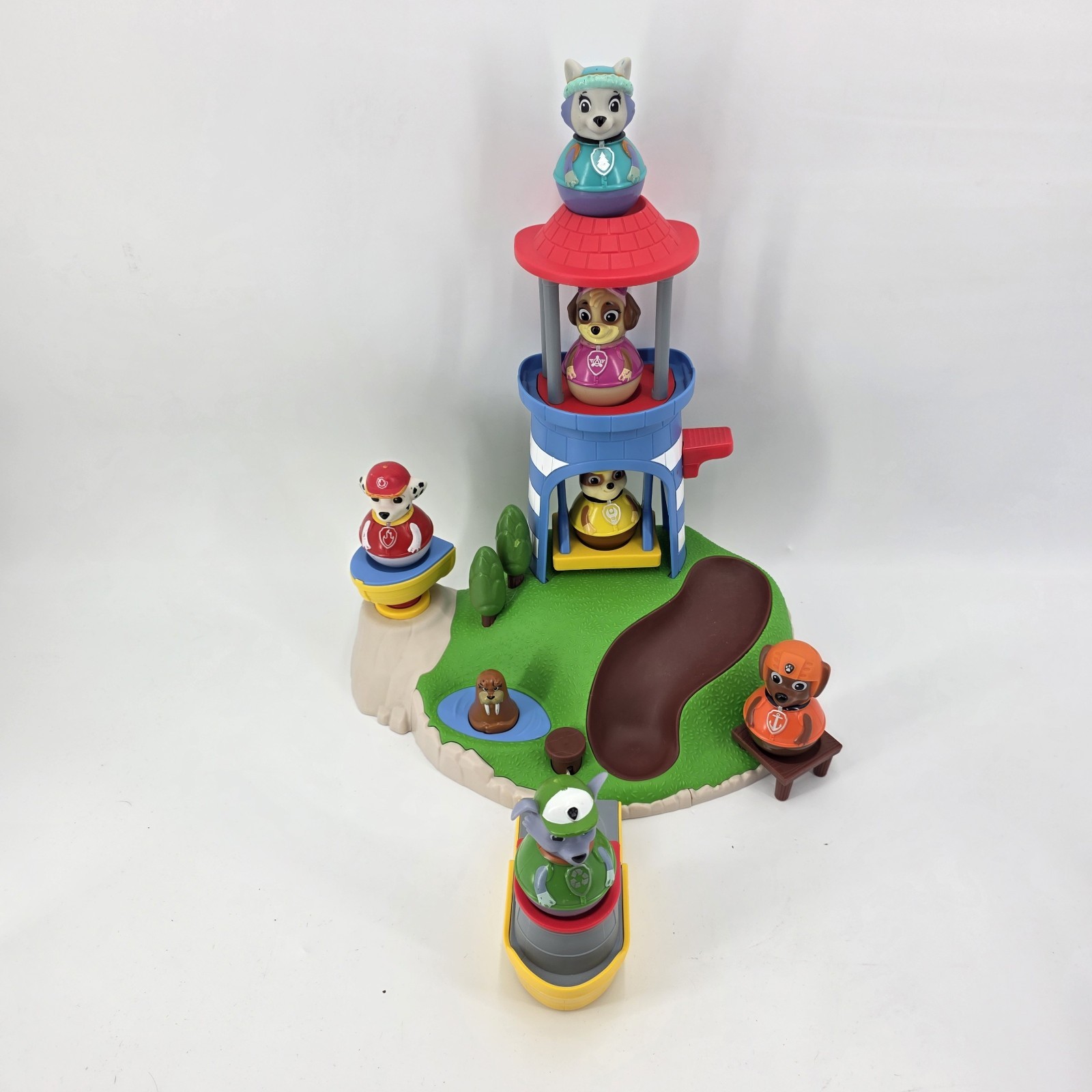 Paw Patrol Seal Island Play Set con 6 Weebles Rocky Zuma Rubble Skye Everest