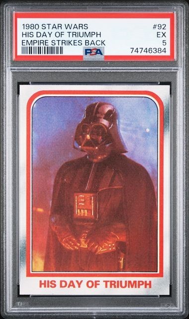 1980 Topps Star Wars Empire Strikes Back #92 His Day of Triumph Vader PSA 5