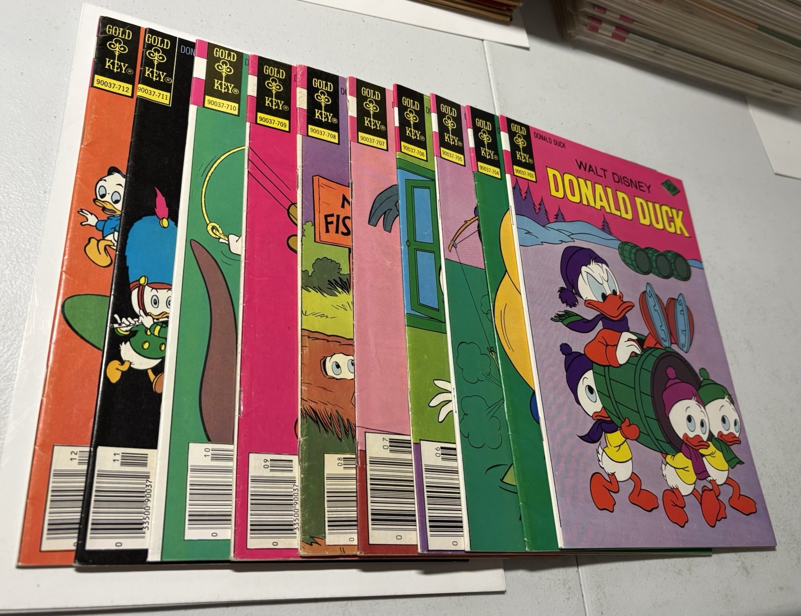 Lotto di 10 fumetti vintage Gold Key Walt Disney Paperino lotto 1977