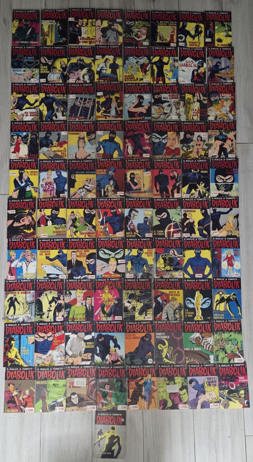 Diabolik Lotto fumetti Il Giallo a Fumetti 1991 Diabolik e Ginko