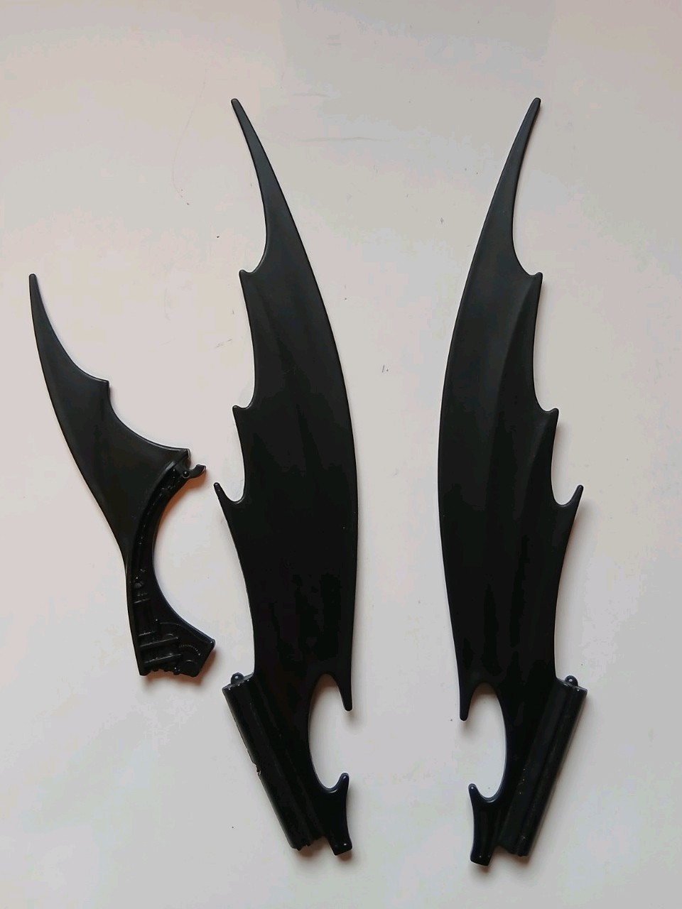 Giocattolo Batman vintage Batwing ali di ricambio in plastica / pezzi, 3 pezzi
